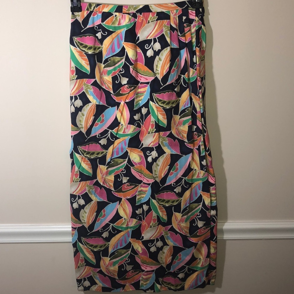 Talbots Cord Maxi Skirt Leaves 4 Petite